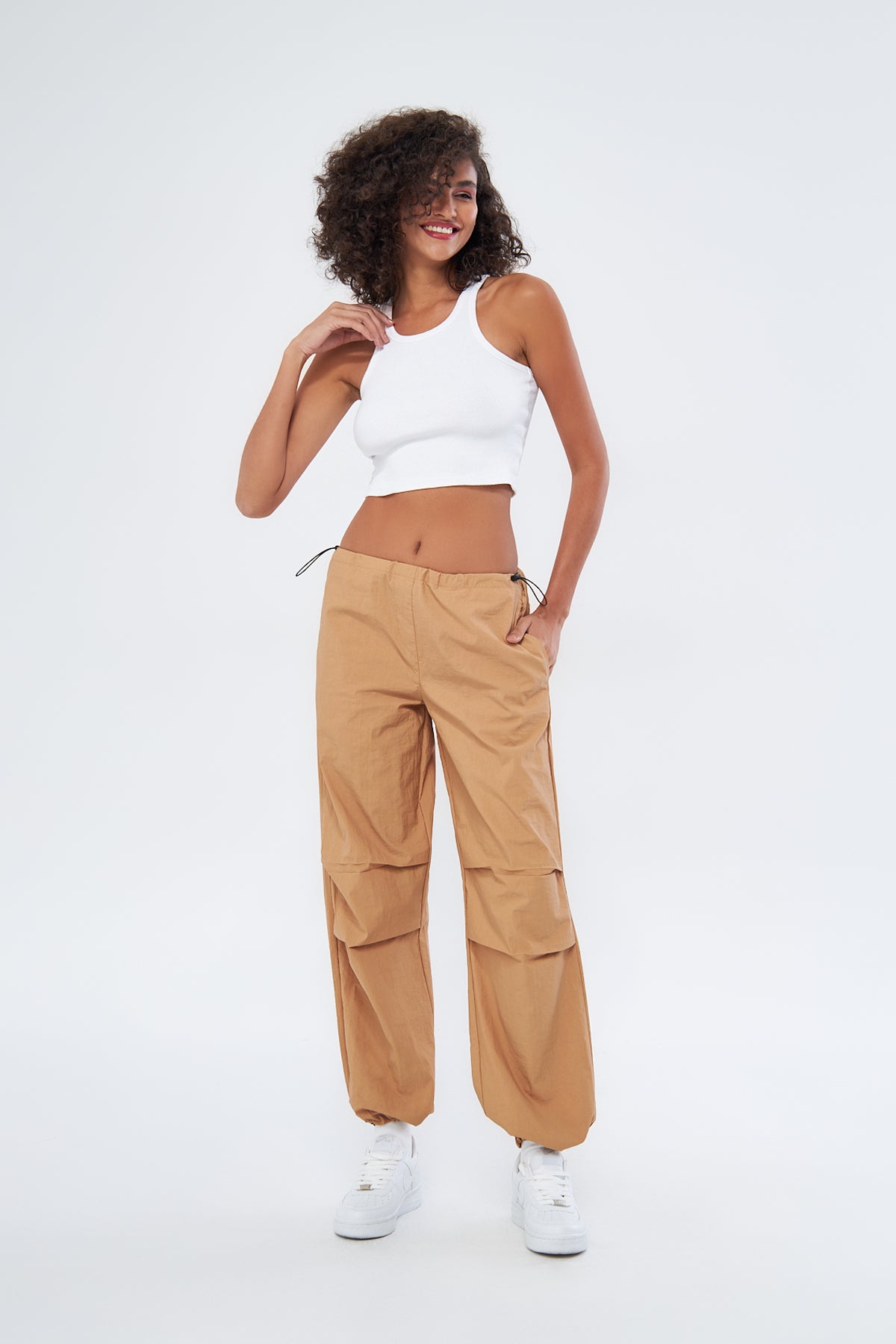 Mesfeno Women's Parachute Pants Water-Resistant Fabric