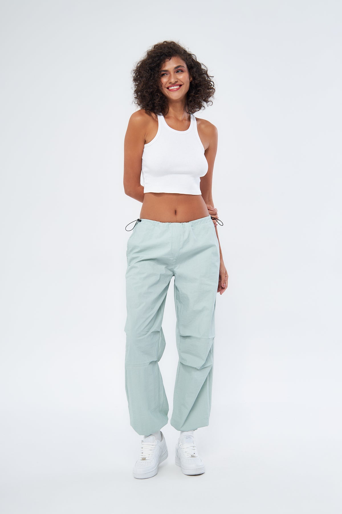 Mesfeno Women's Parachute Pants Water-Resistant Fabric