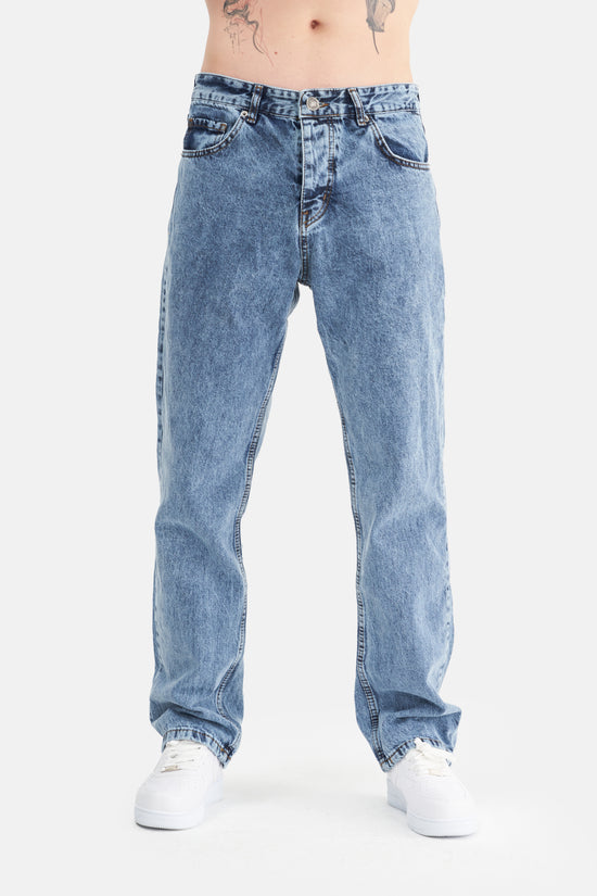 Mesfeno Men's Basic Baggy Loose Fit Denim Pants