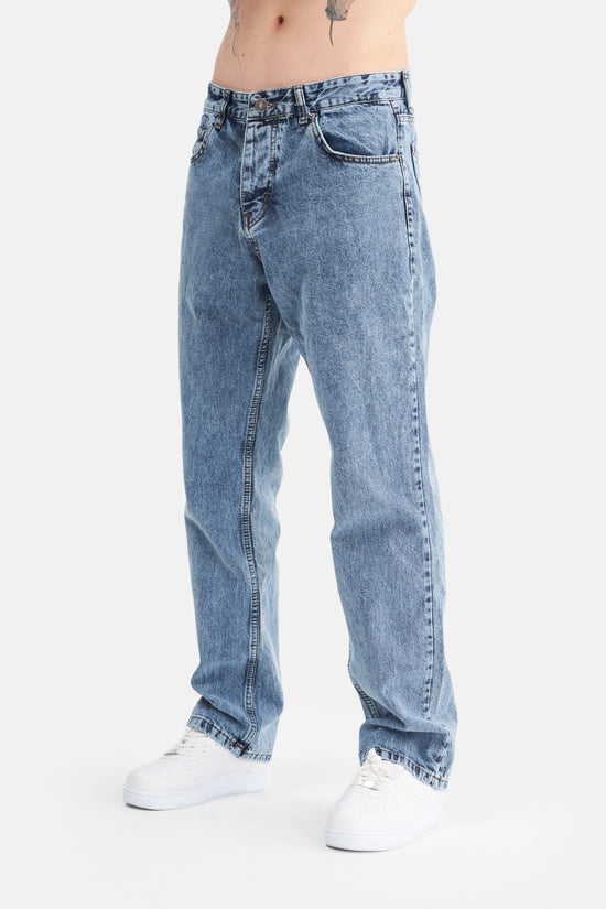 Mesfeno Men's Basic Baggy Loose Fit Denim Pants