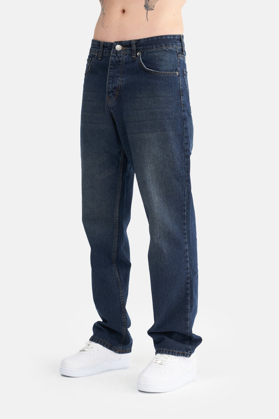 Mesfeno Men's Basic Baggy Loose Fit Denim Pants
