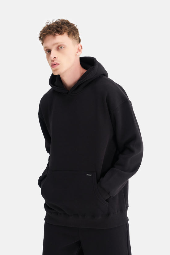 Mesfeno Men's Oversized Washed Fleece 3-Thread Hoodie