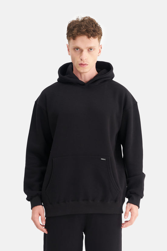 Mesfeno Men's Oversized Washed Fleece 3-Thread Hoodie