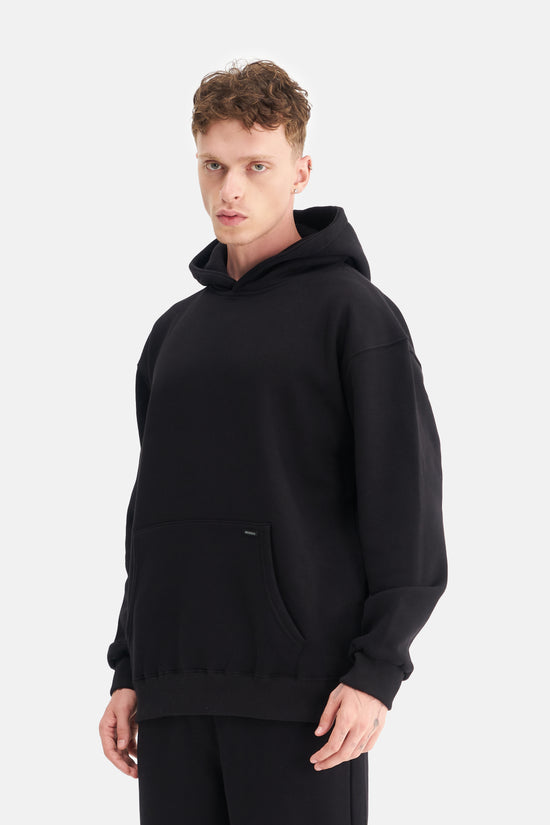 Mesfeno Men's Oversized Washed Fleece 3-Thread Hoodie