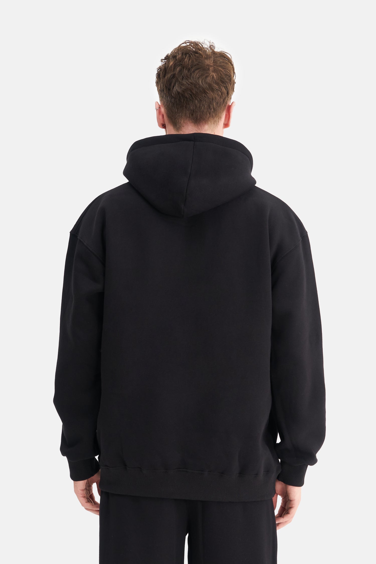 Mesfeno Men's Oversized Washed Fleece 3-Thread Hoodie