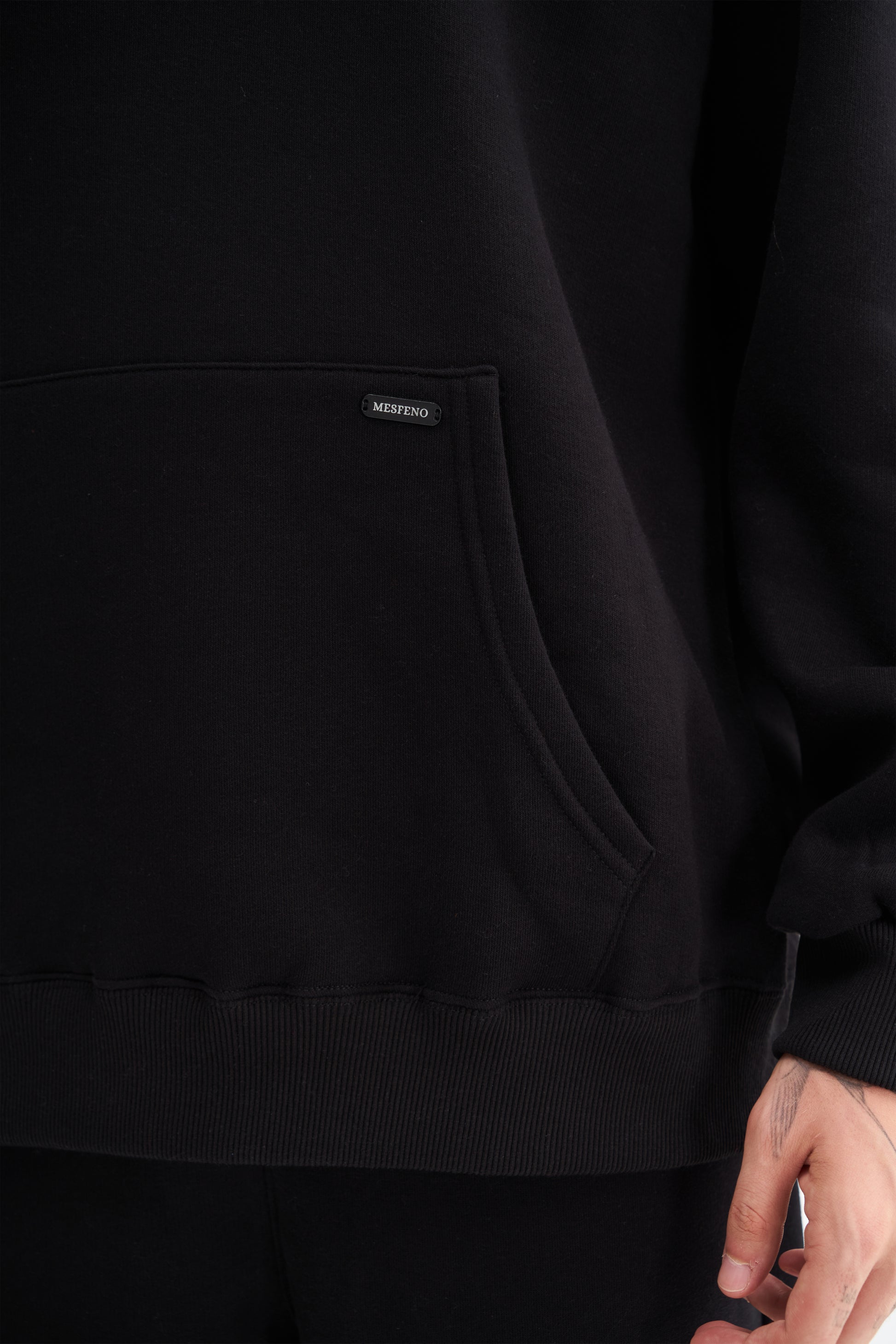 Mesfeno Men's Oversized Washed Fleece 3-Thread Hoodie