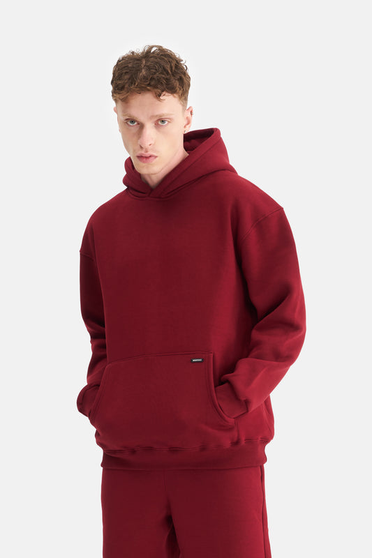 Mesfeno Men's Oversized Washed Fleece 3-Thread Hoodie