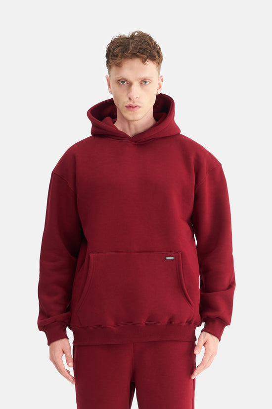 Mesfeno Men's Oversized Washed Fleece 3-Thread Hoodie