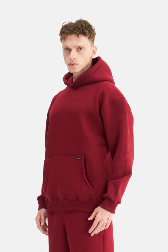 Mesfeno Men's Oversized Washed Fleece 3-Thread Hoodie
