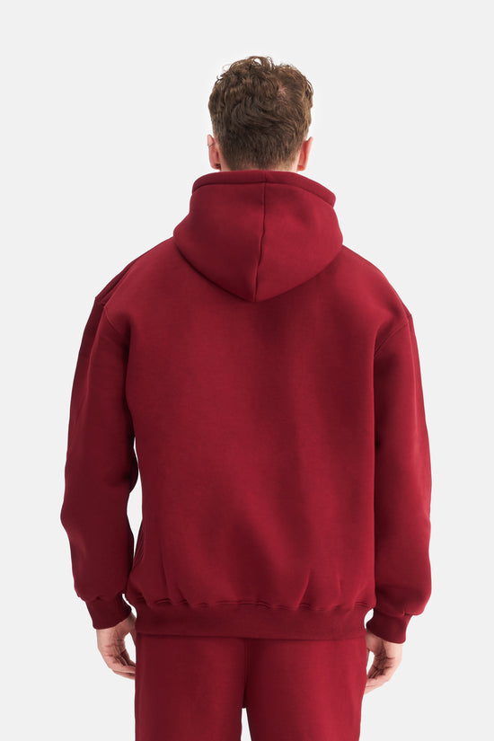 Mesfeno Men's Oversized Washed Fleece 3-Thread Hoodie