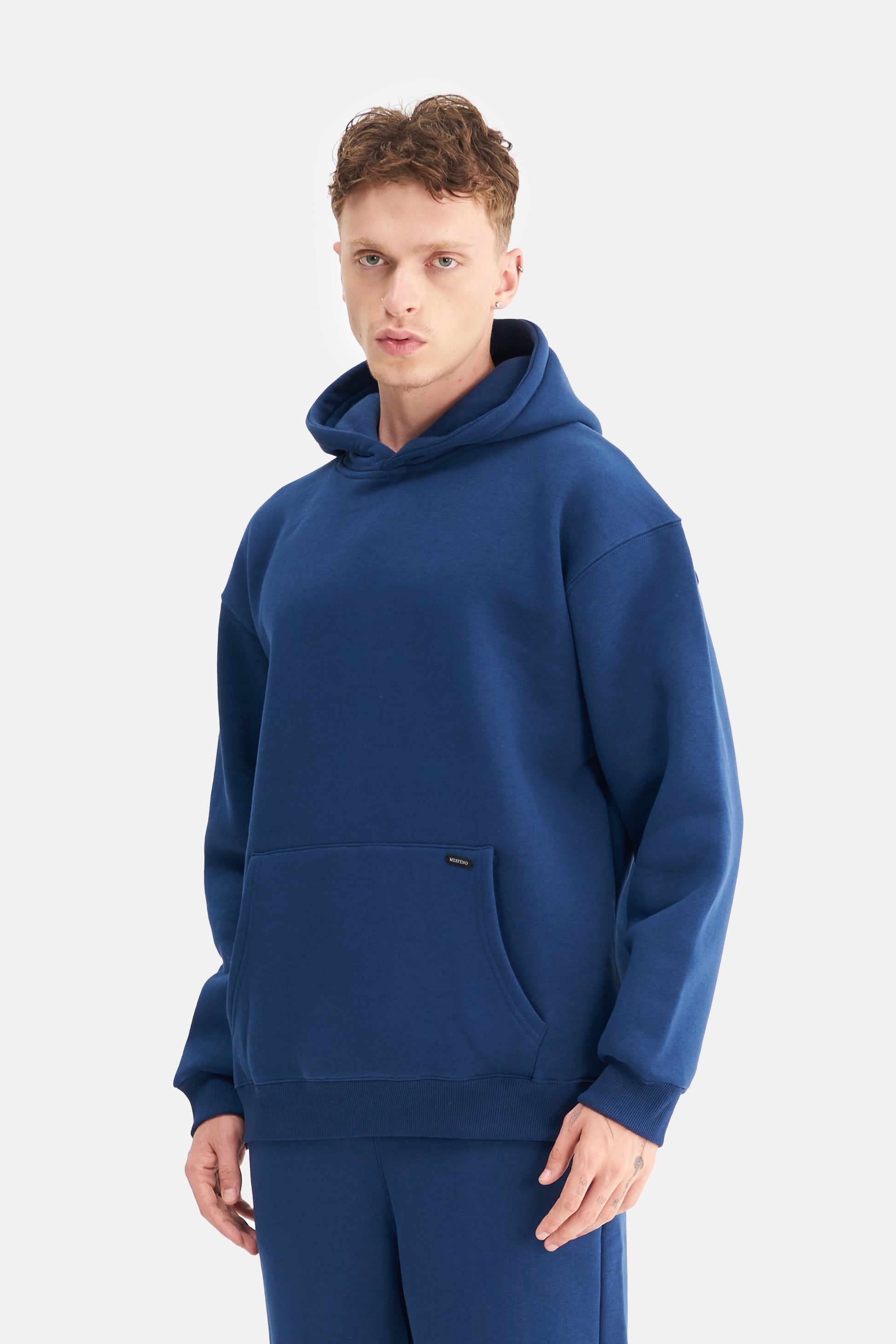 Mesfeno Men's Oversized Washed Fleece 3-Thread Hoodie