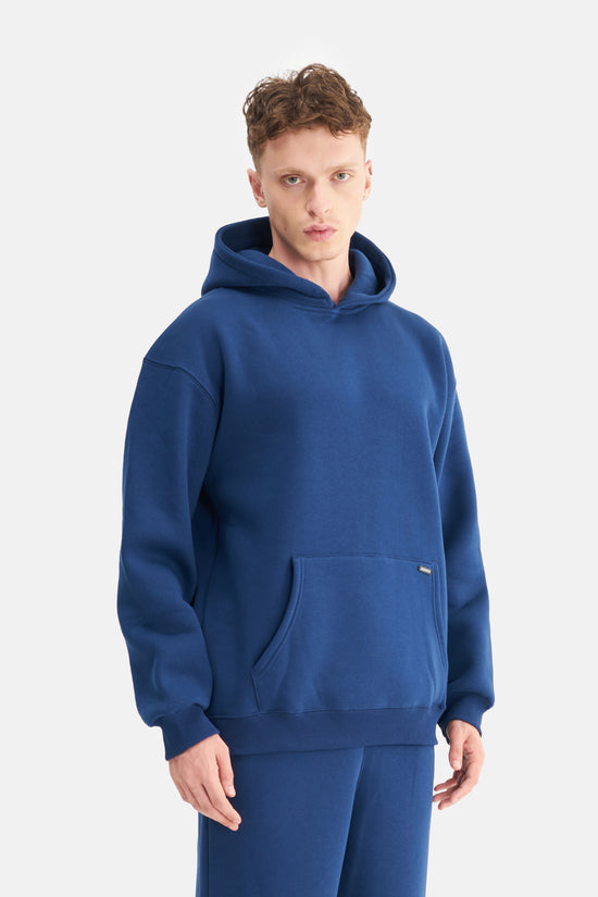Mesfeno Men's Oversized Washed Fleece 3-Thread Hoodie