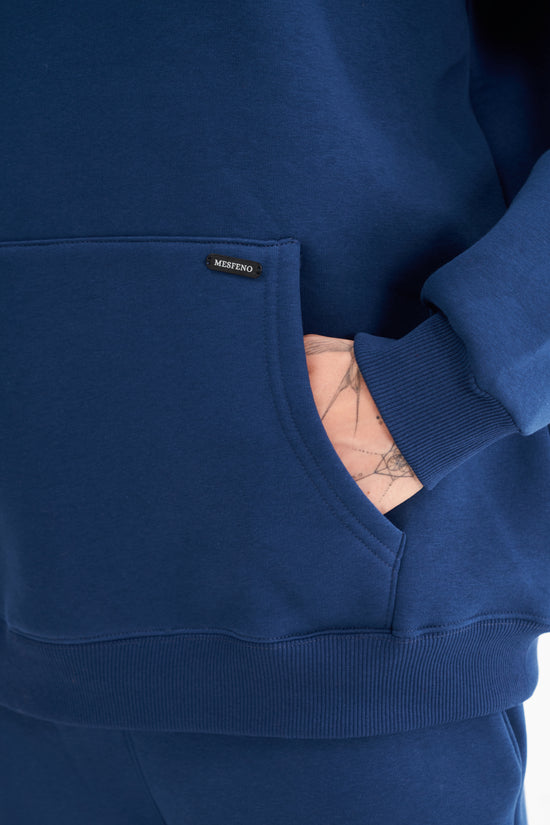 Mesfeno Men's Oversized Washed Fleece 3-Thread Hoodie