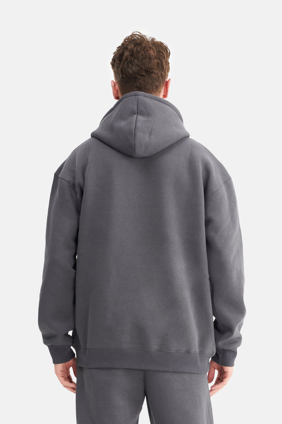 Mesfeno Men's Oversized Washed Fleece 3-Thread Hoodie
