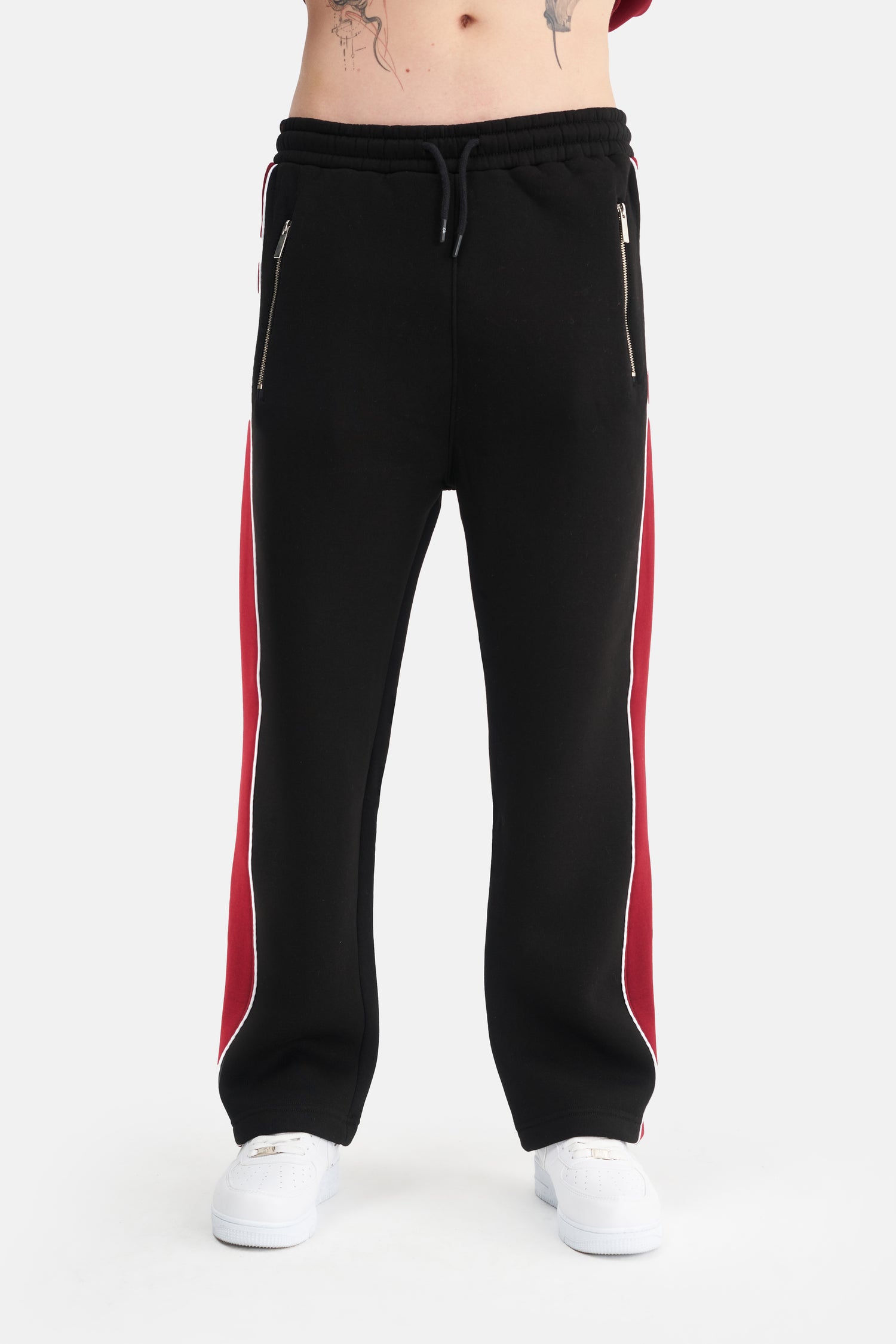 Mesfeno Men's Side Stripe Detail Baggy Pants