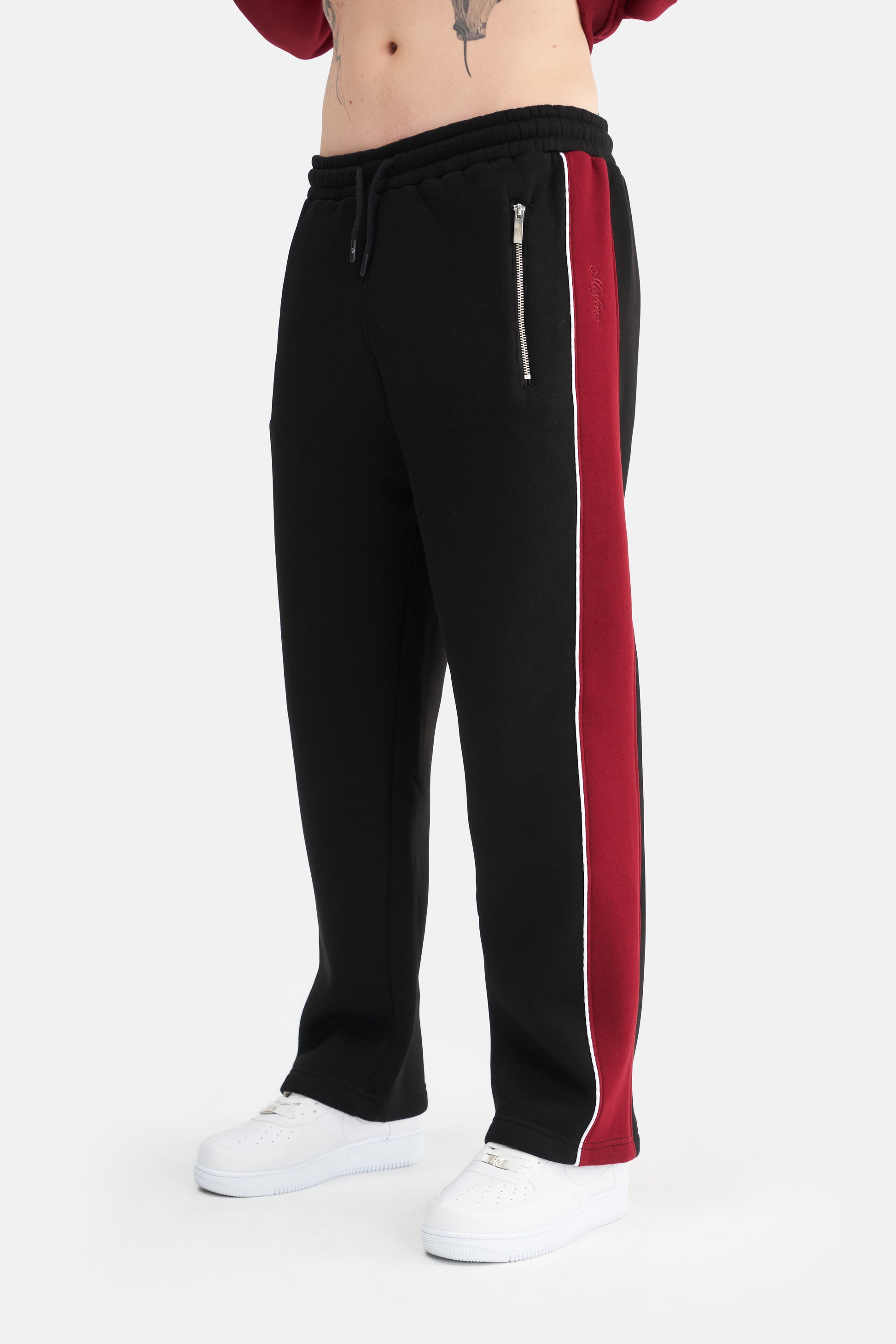 Mesfeno Men's Side Stripe Detail Baggy Pants
