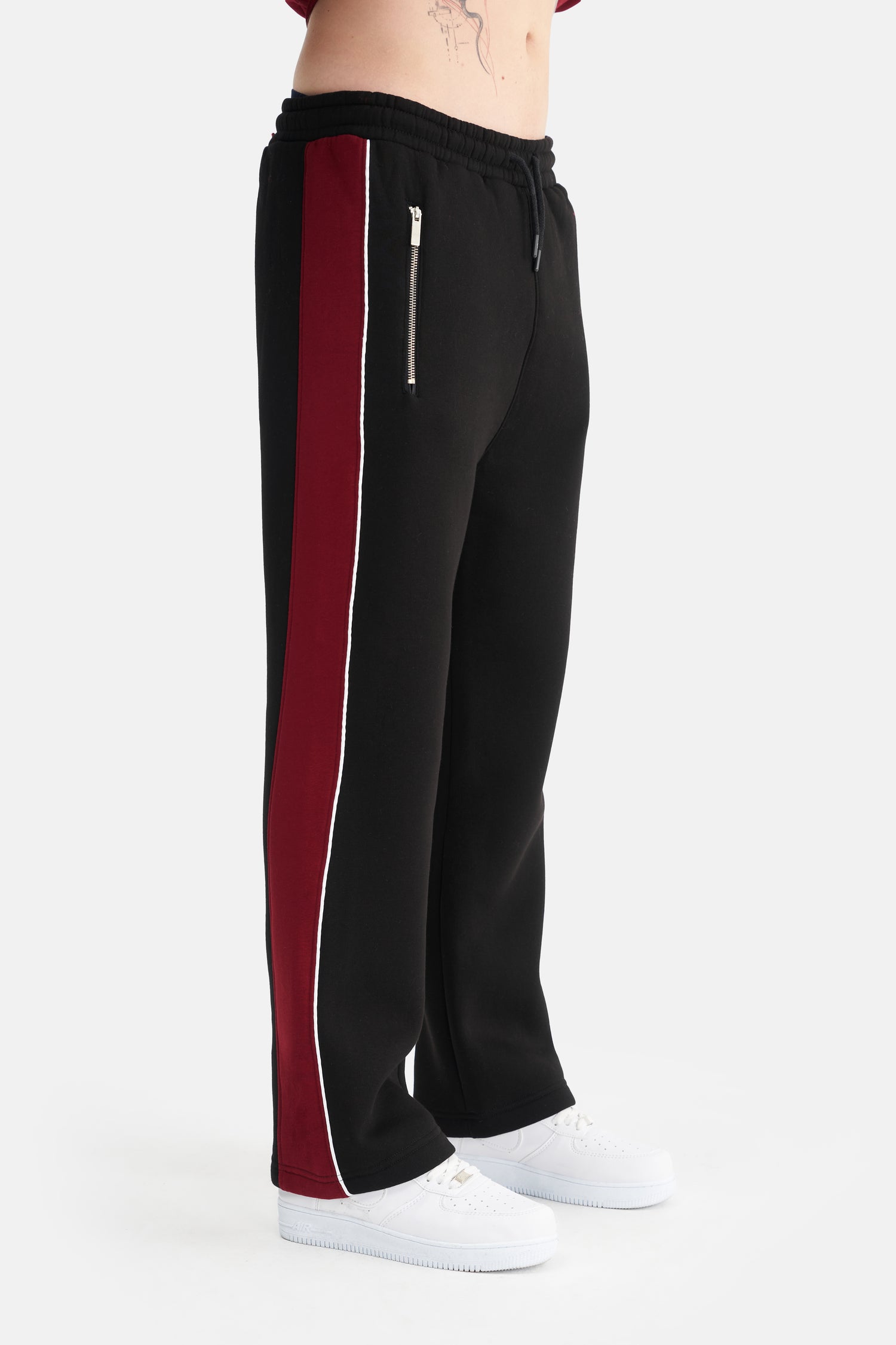 Mesfeno Men's Side Stripe Detail Baggy Pants