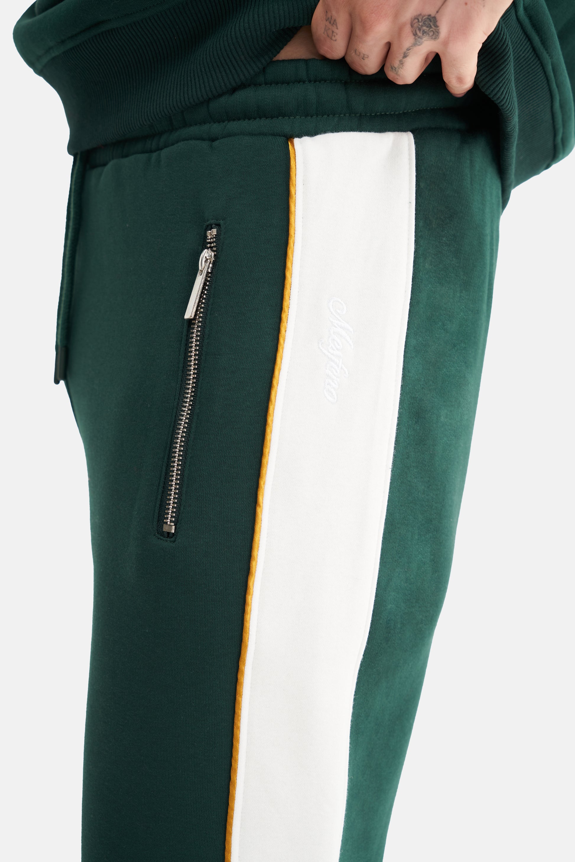 Mesfeno Men's Side Stripe Detail Baggy Pants