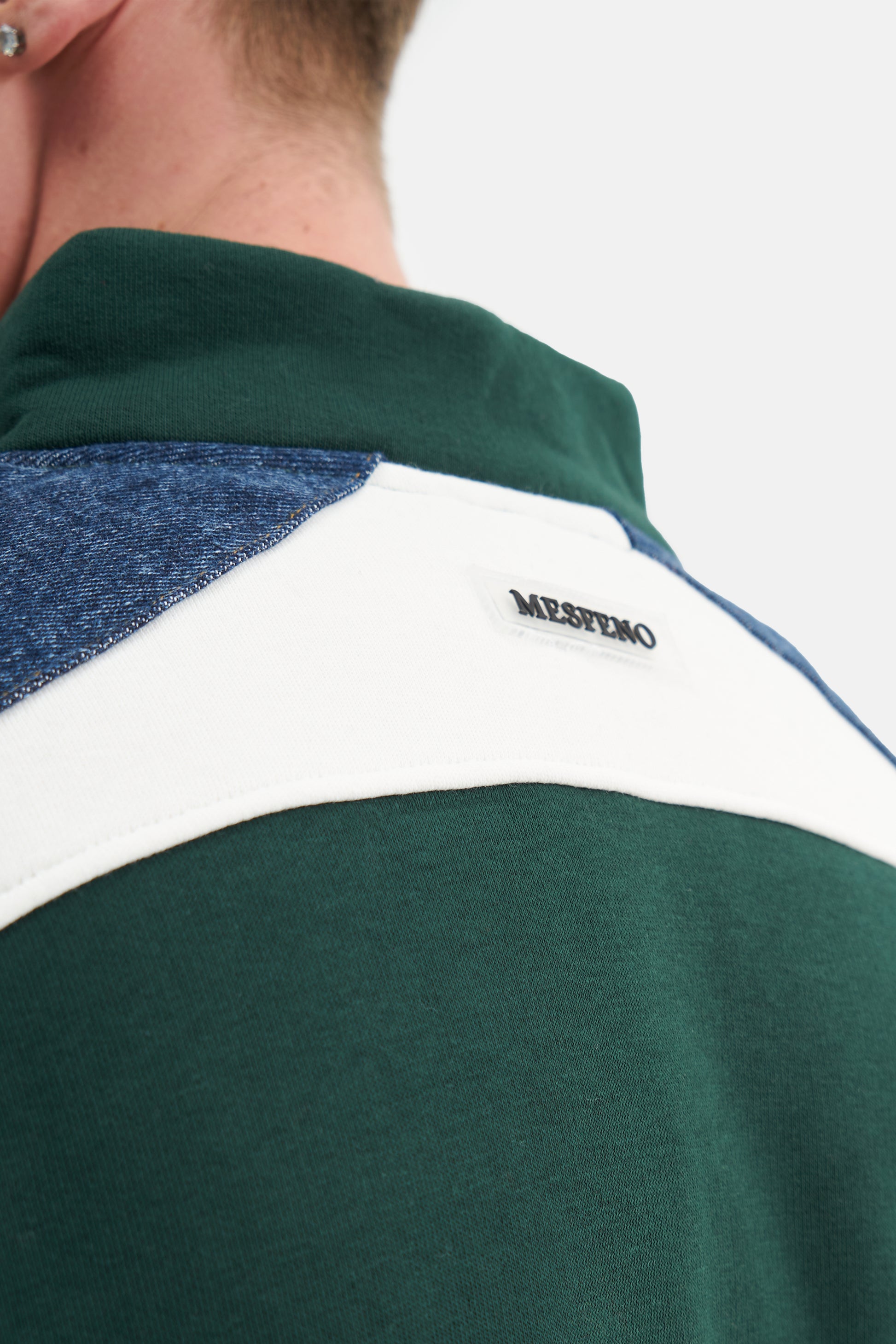 Mesfeno Men's Oversized Sweatshirt with Contrast Sleeve Detail