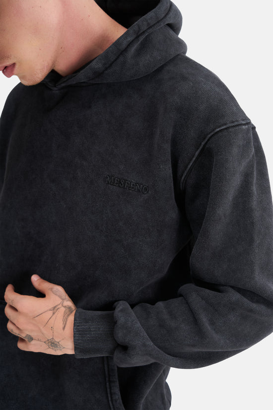 Mesfeno Men's Oversized Washed Embroidered Sweatshirt