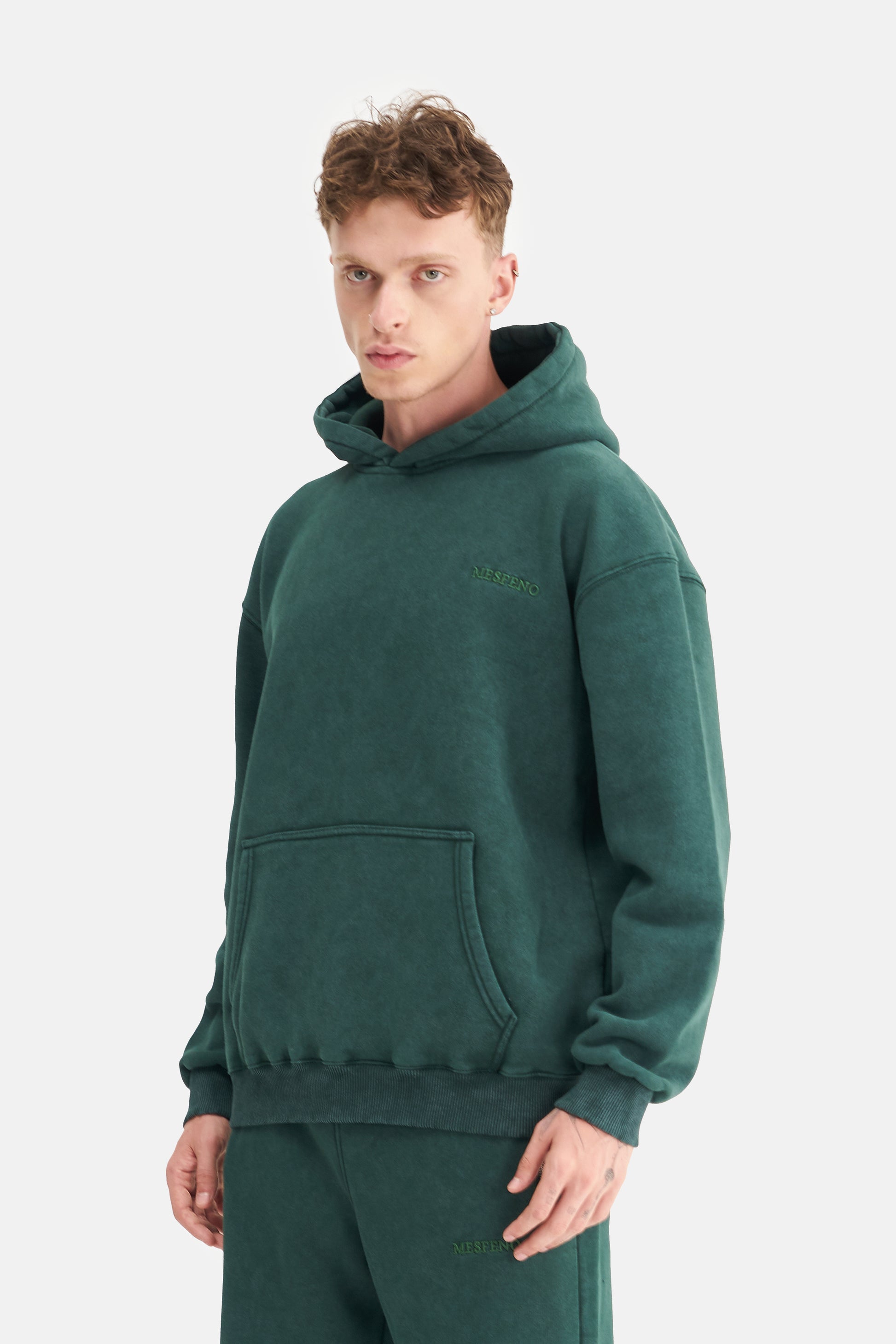 Mesfeno Men's Oversized Washed Embroidered Sweatshirt