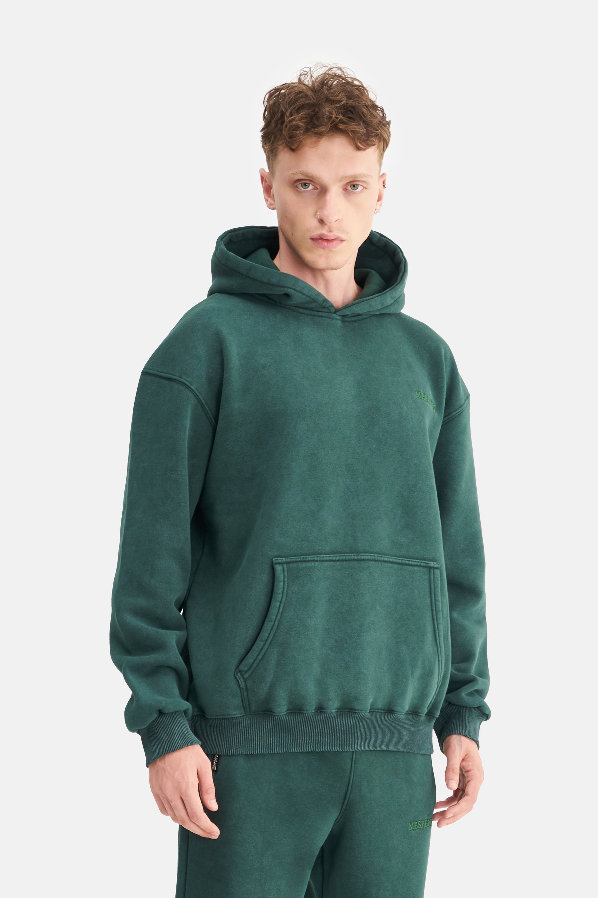 Mesfeno Men's Oversized Washed Embroidered Sweatshirt