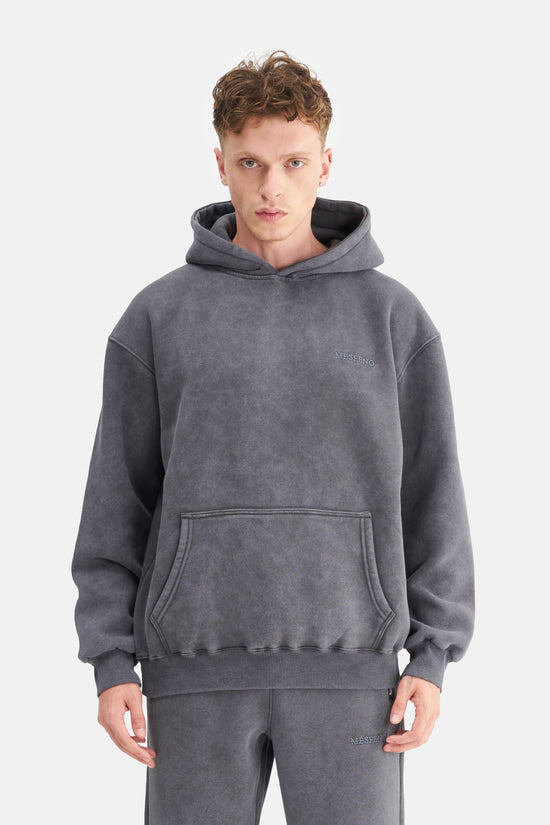 Mesfeno Men's Oversized Washed Embroidered Sweatshirt