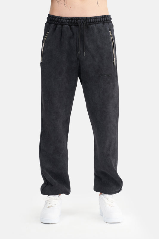 Mesfeno Men’s Elastic Waist and Cuffed Effect Washed Jogger Pants