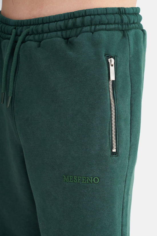 Mesfeno Men’s Elastic Waist and Cuffed Effect Washed Jogger Pants