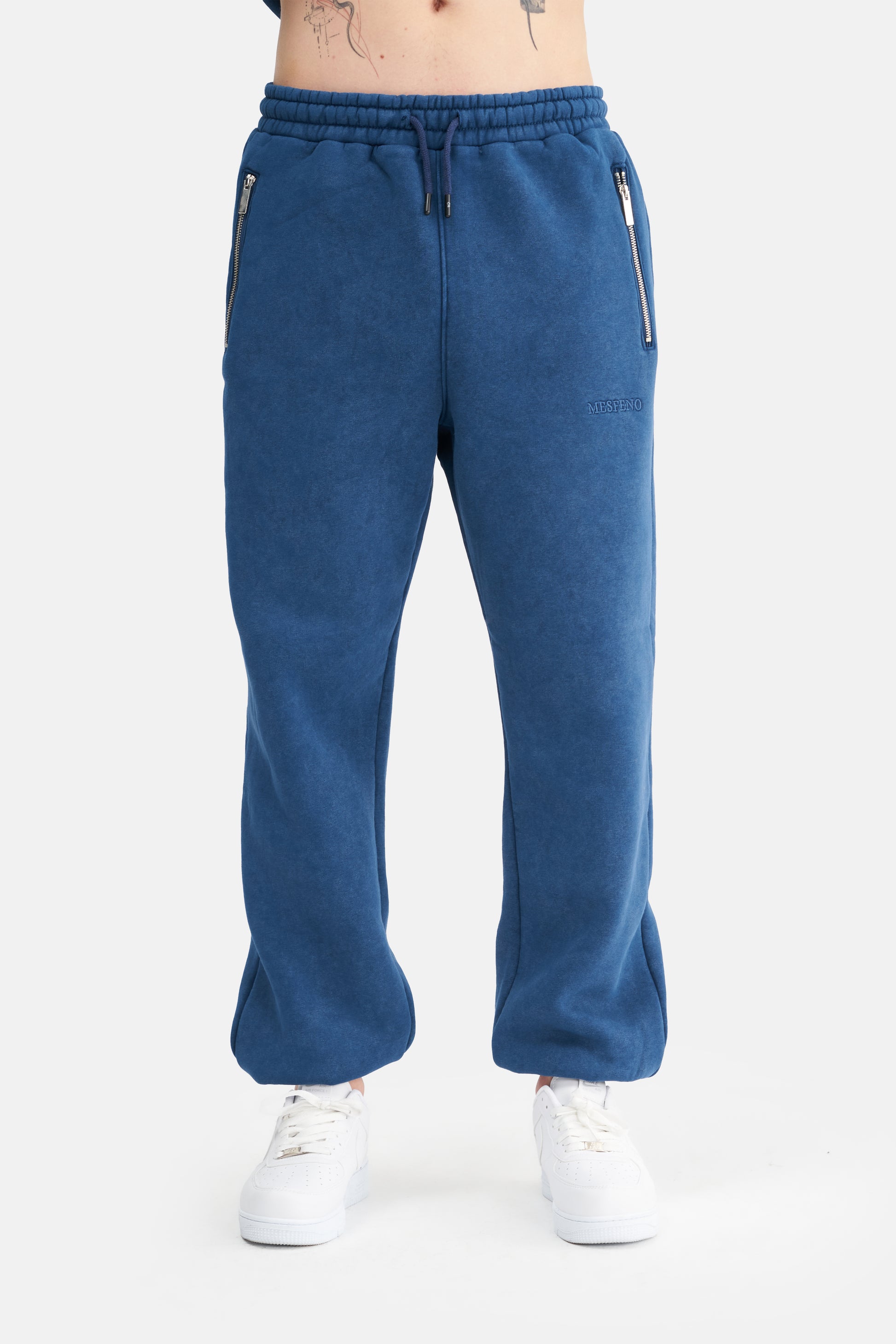 Mesfeno Men’s Elastic Waist and Cuffed Effect Washed Jogger Pants