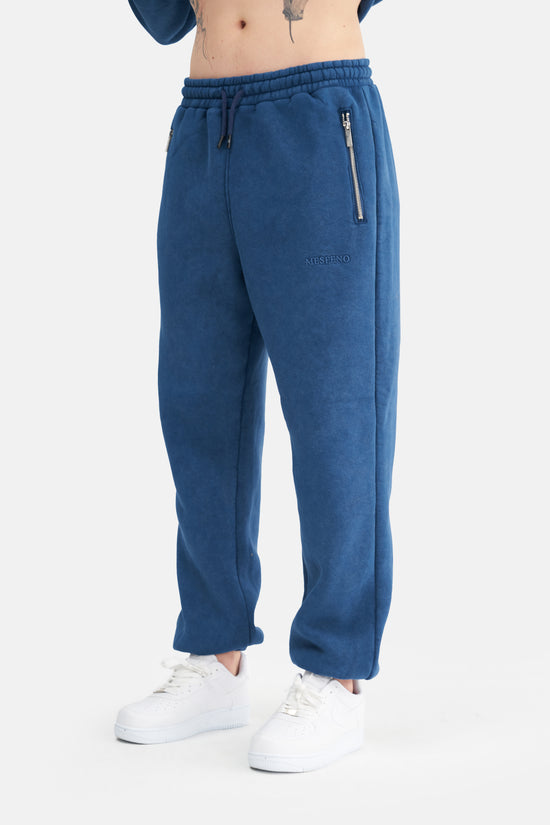 Mesfeno Men’s Elastic Waist and Cuffed Effect Washed Jogger Pants