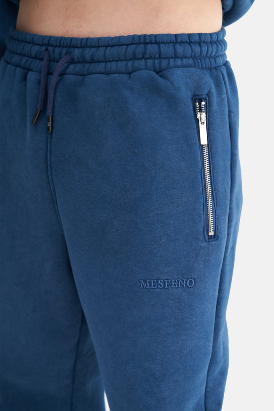 Mesfeno Men’s Elastic Waist and Cuffed Effect Washed Jogger Pants