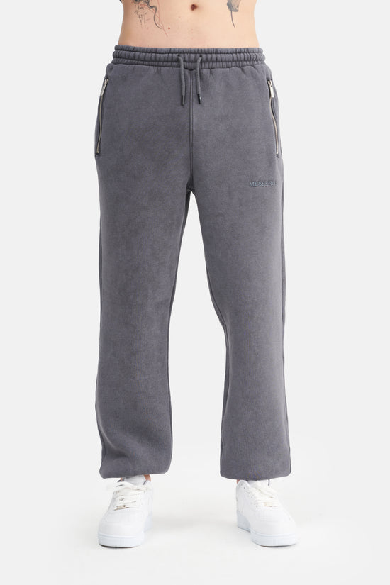 Mesfeno Men’s Elastic Waist and Cuffed Effect Washed Jogger Pants