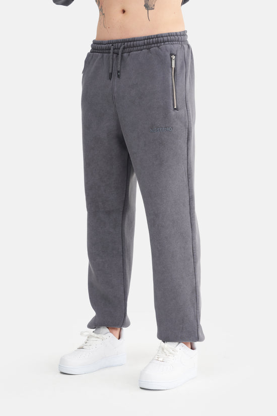 Mesfeno Men’s Elastic Waist and Cuffed Effect Washed Jogger Pants