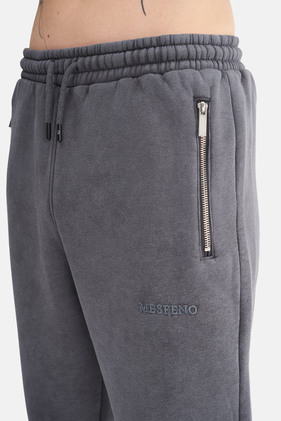 Mesfeno Men’s Elastic Waist and Cuffed Effect Washed Jogger Pants