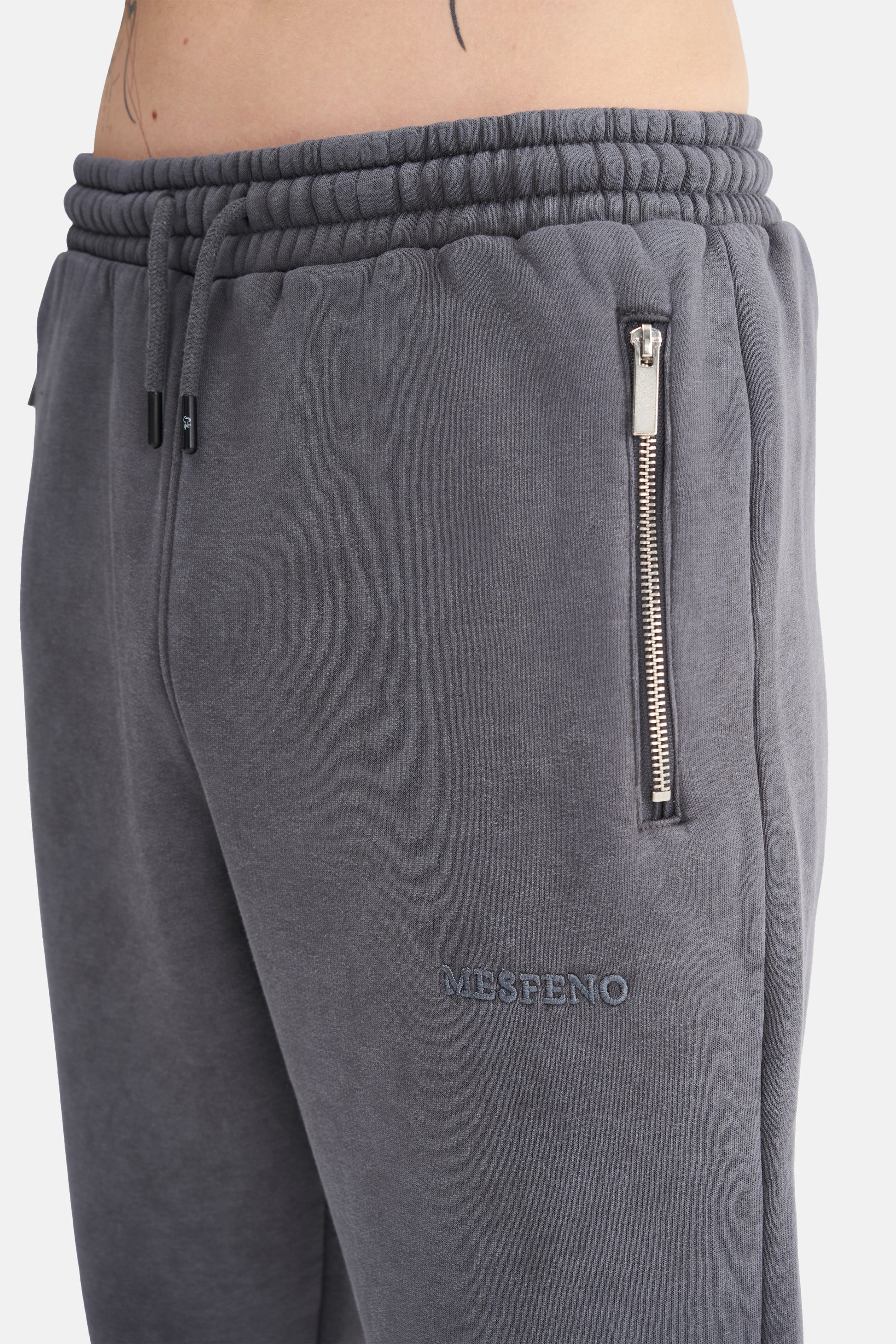 Mesfeno Men’s Elastic Waist and Cuffed Effect Washed Jogger Pants