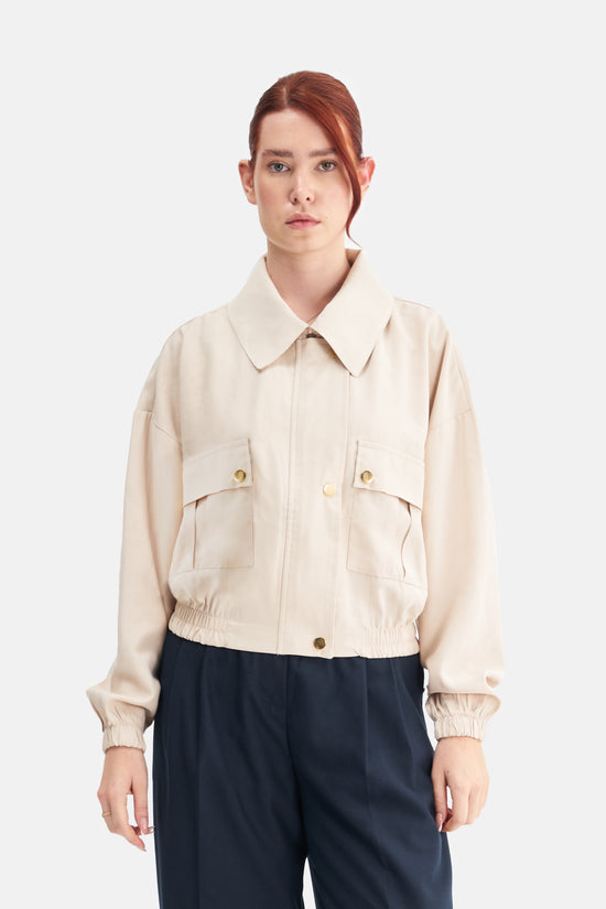Mesfeno Women's Wide Collar Modal Blend Jacket