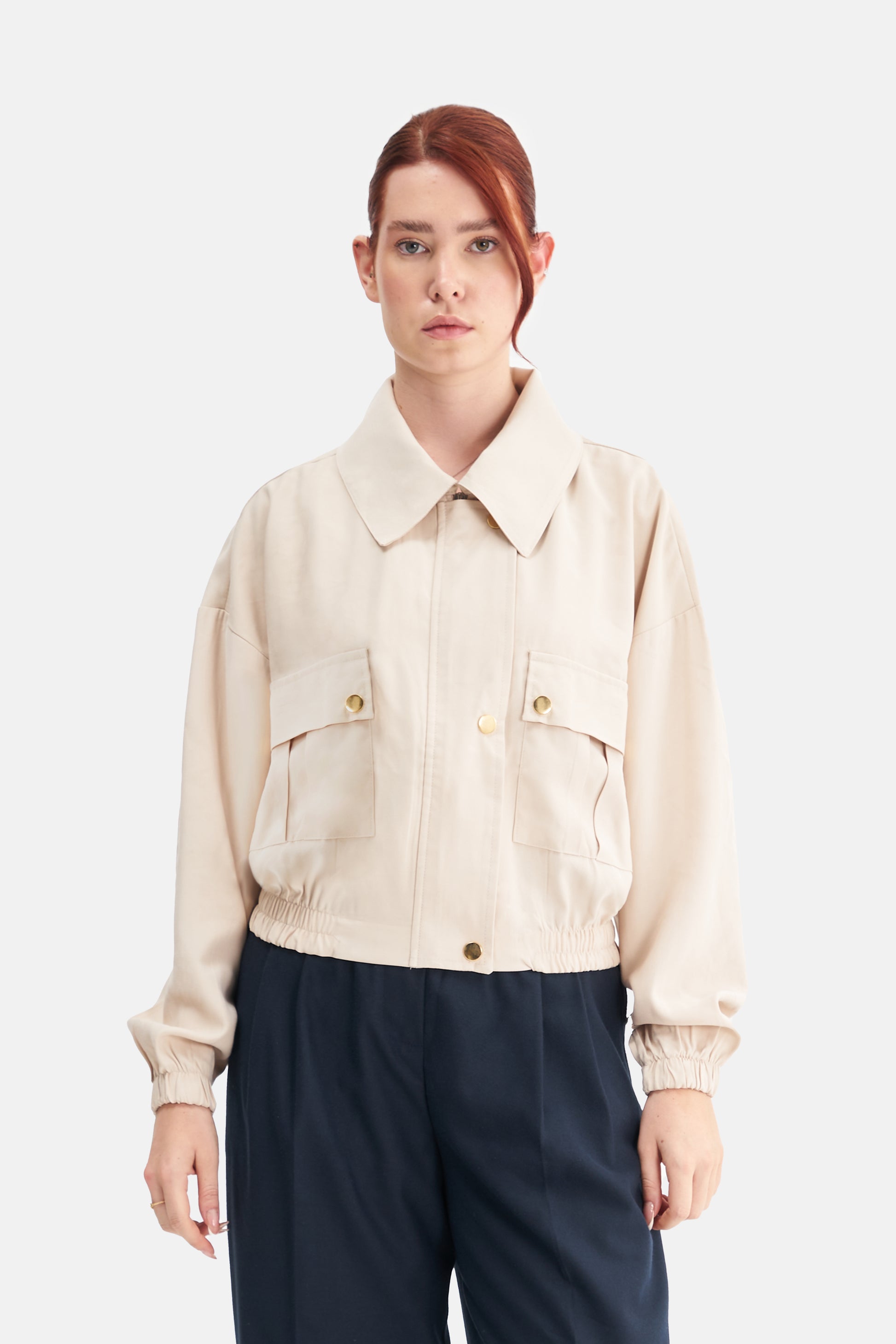 Mesfeno Women's Wide Collar Modal Blend Jacket
