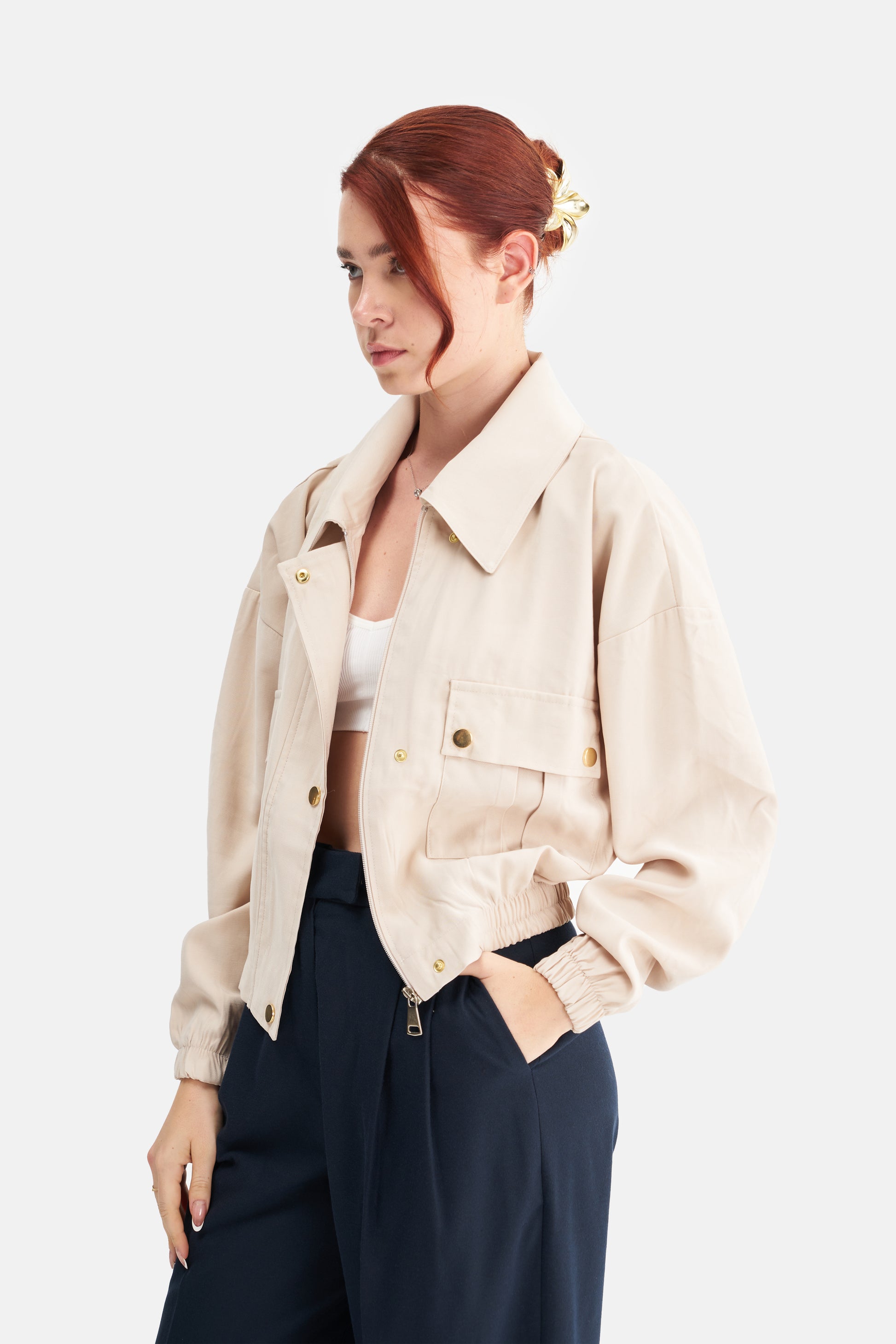 Mesfeno Women's Wide Collar Modal Blend Jacket