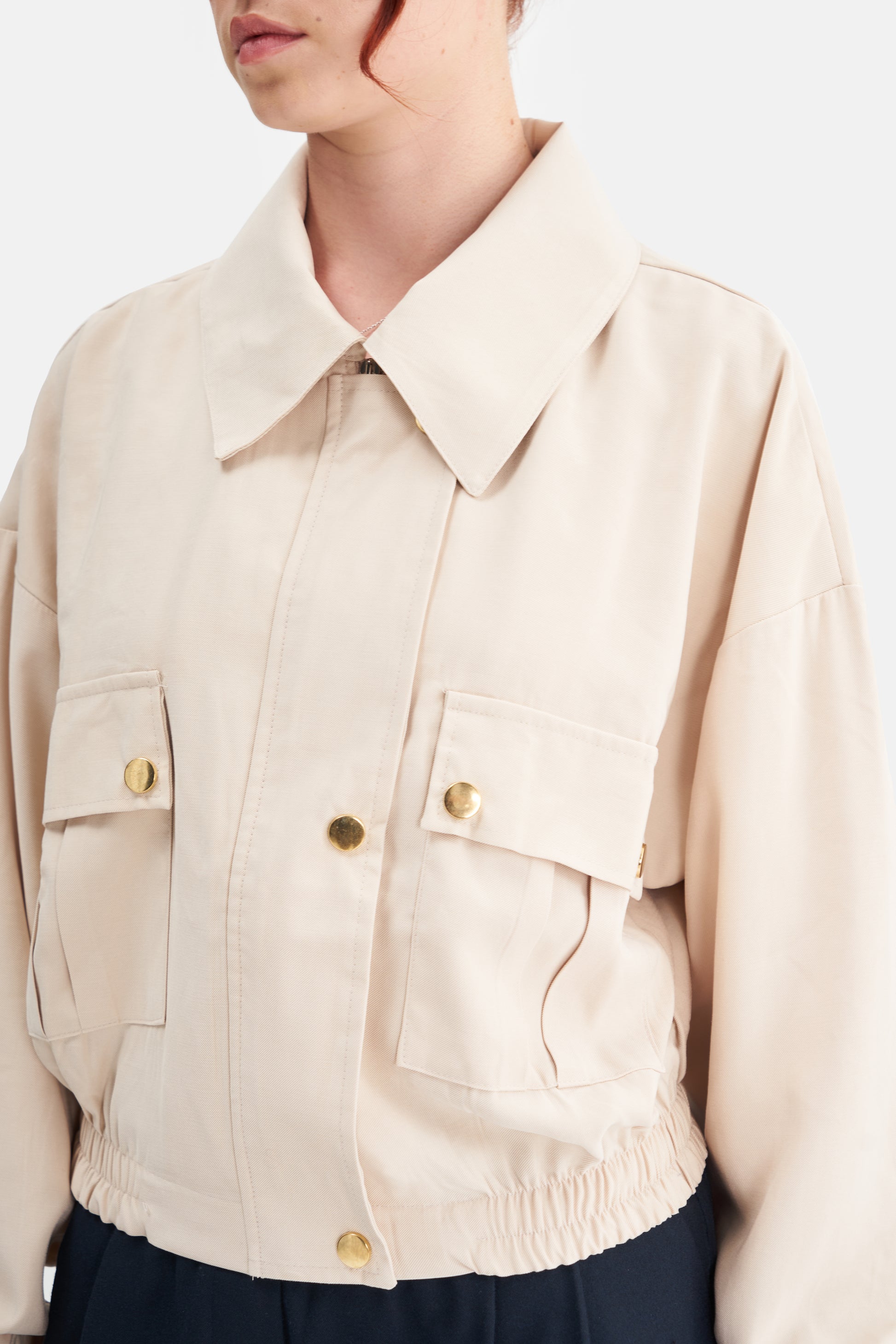 Mesfeno Women's Wide Collar Modal Blend Jacket