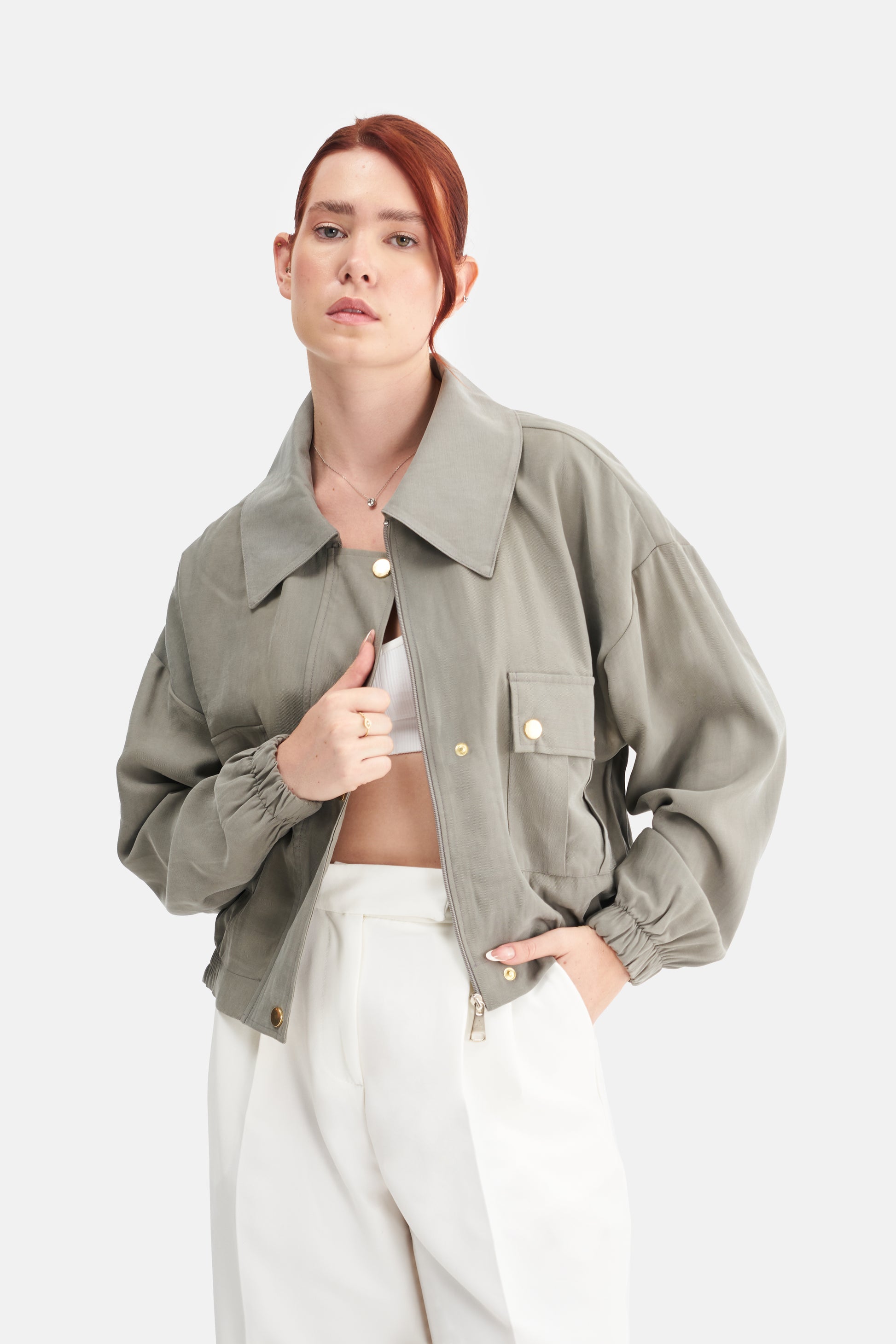 Mesfeno Women's Wide Collar Modal Blend Jacket