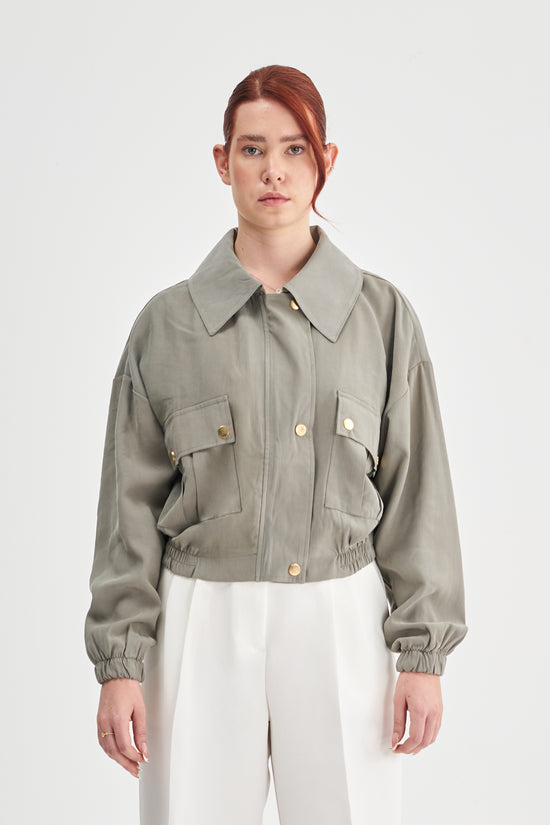 Mesfeno Women's Wide Collar Modal Blend Jacket