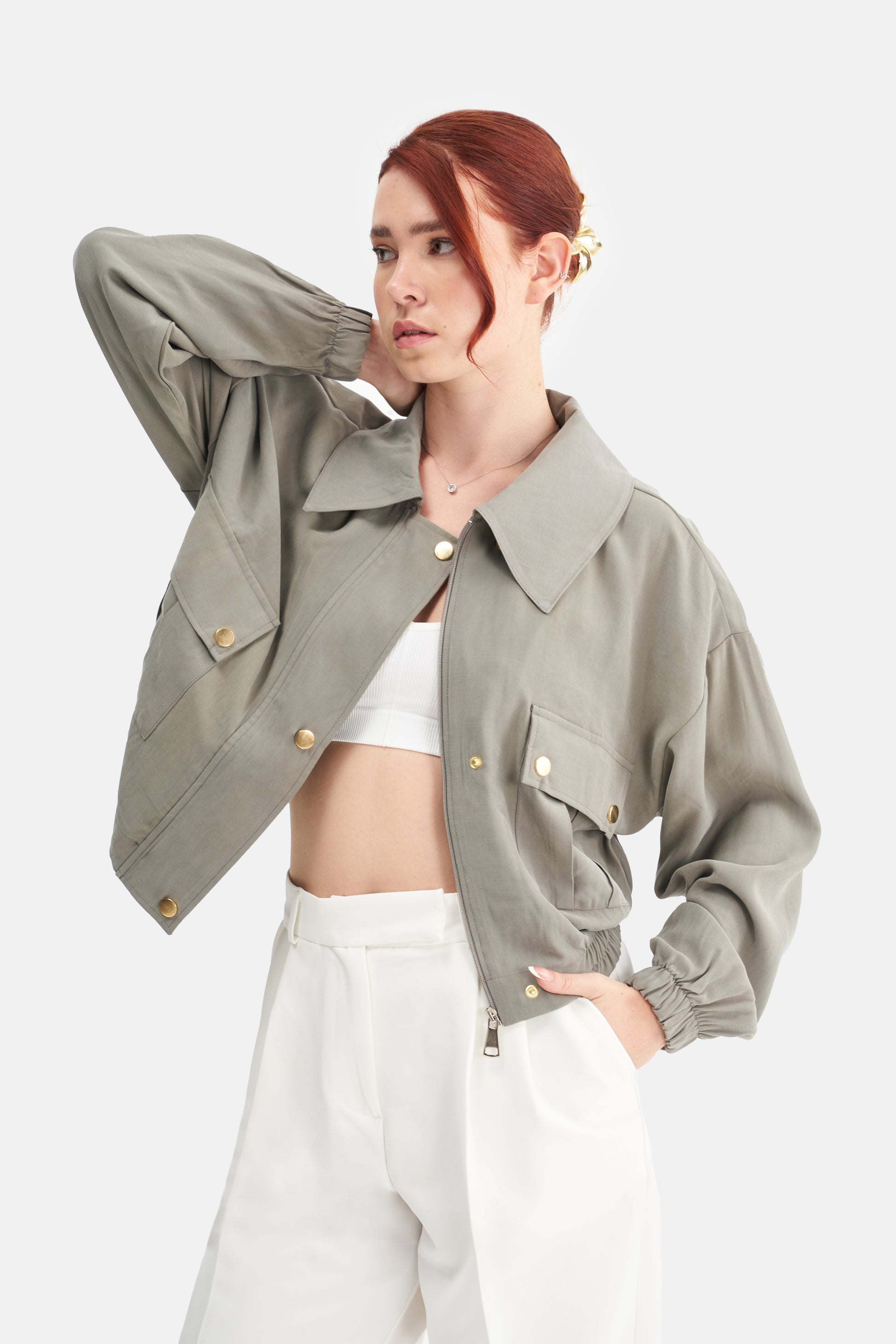 Mesfeno Women's Wide Collar Modal Blend Jacket