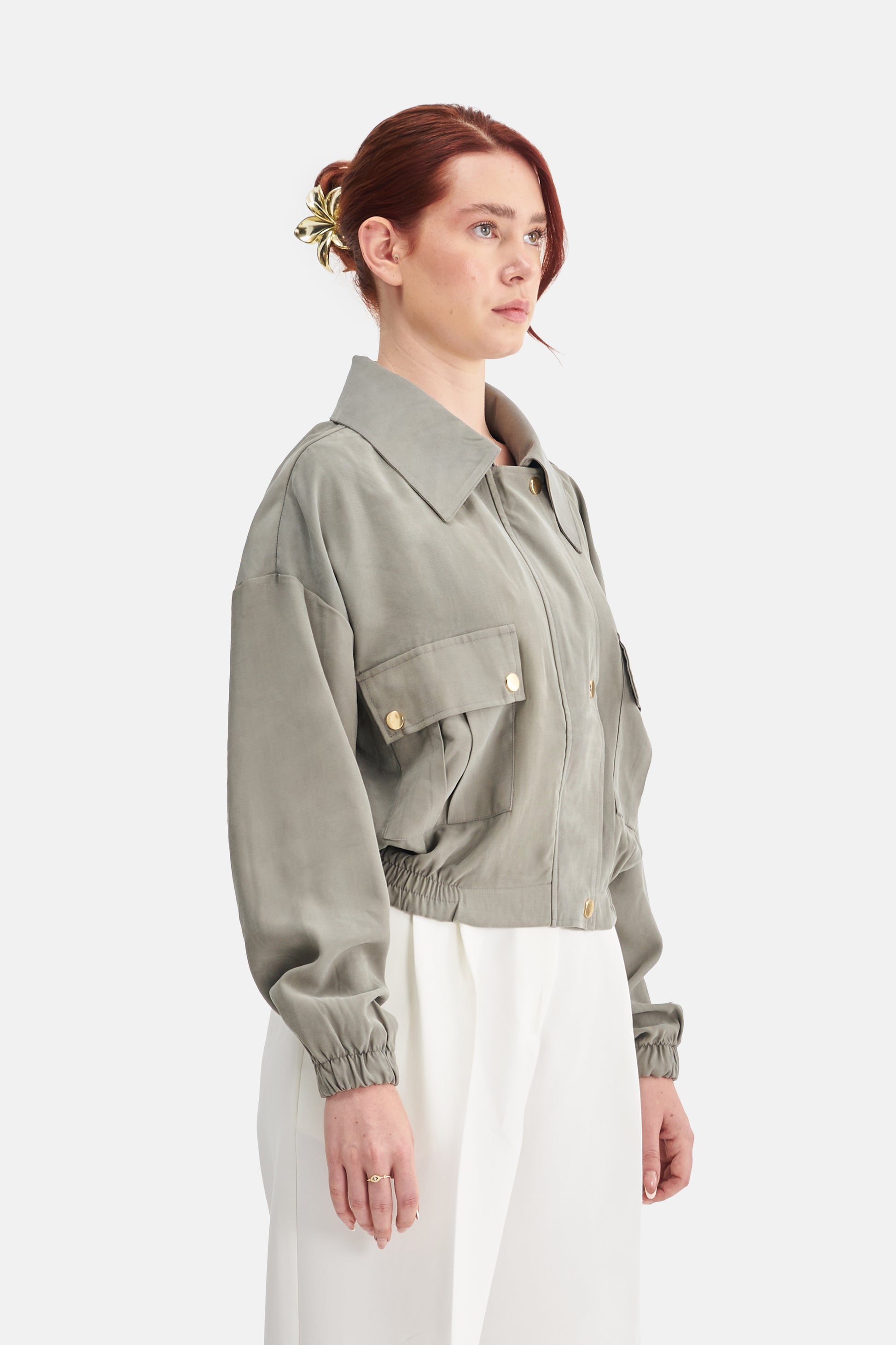 Mesfeno Women's Wide Collar Modal Blend Jacket