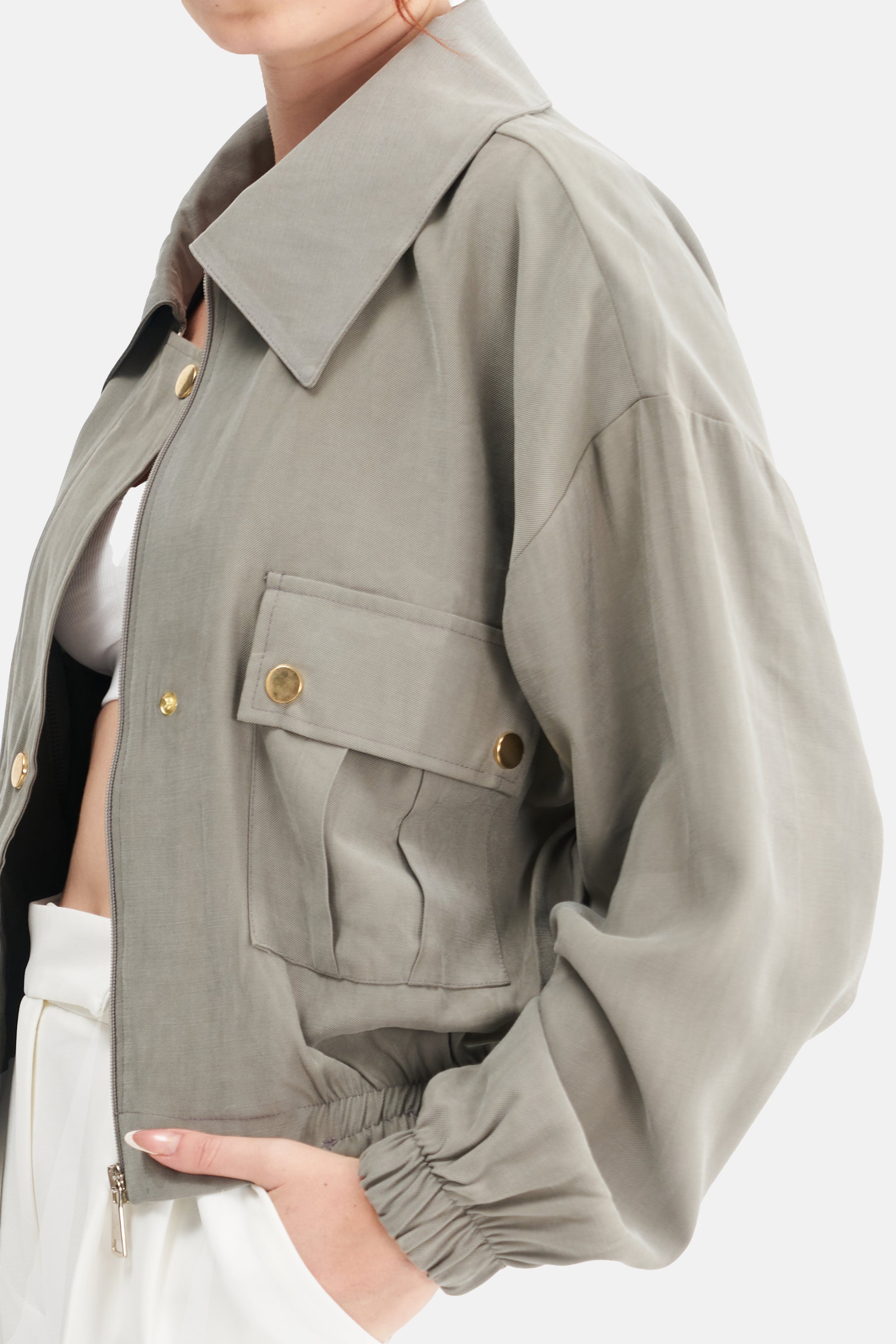 Mesfeno Women's Wide Collar Modal Blend Jacket