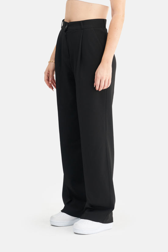 Mesfeno Women's High-Waisted Stretch Single-Pleat Palazzo Pants