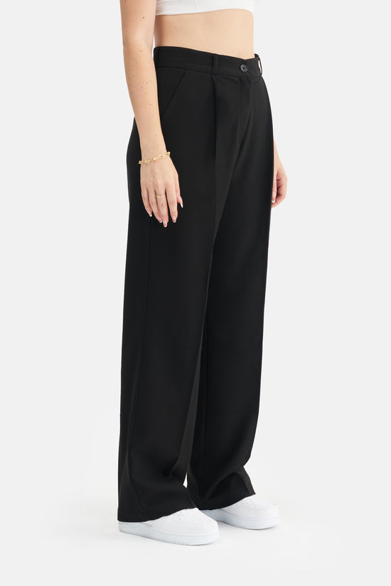 Mesfeno Women's High-Waisted Stretch Single-Pleat Palazzo Pants