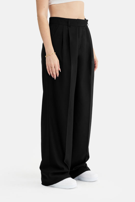 Mesfeno Women's High Waist Stretch Double Pleat Palazzo Pants