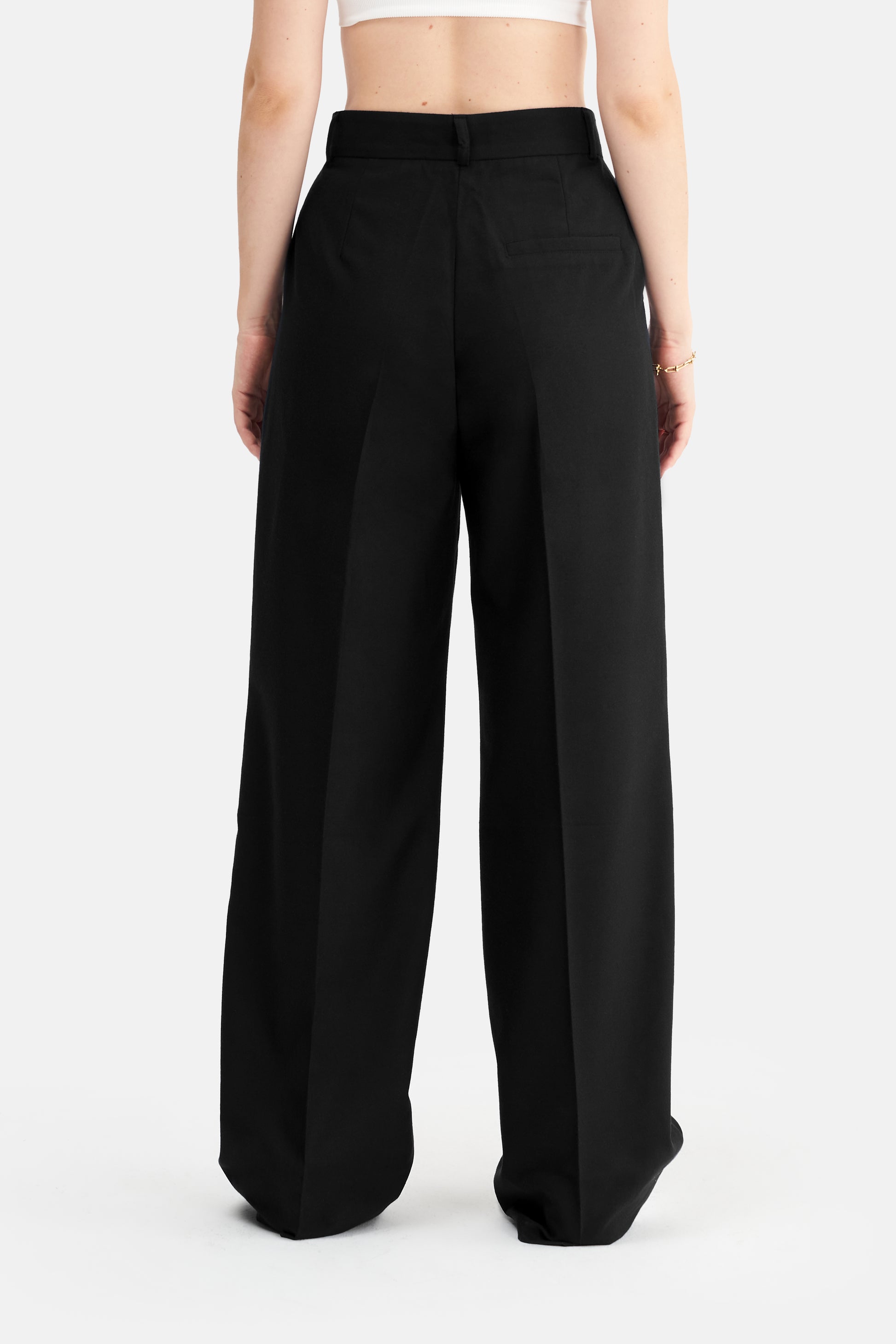 Mesfeno Women's High Waist Stretch Double Pleat Palazzo Pants