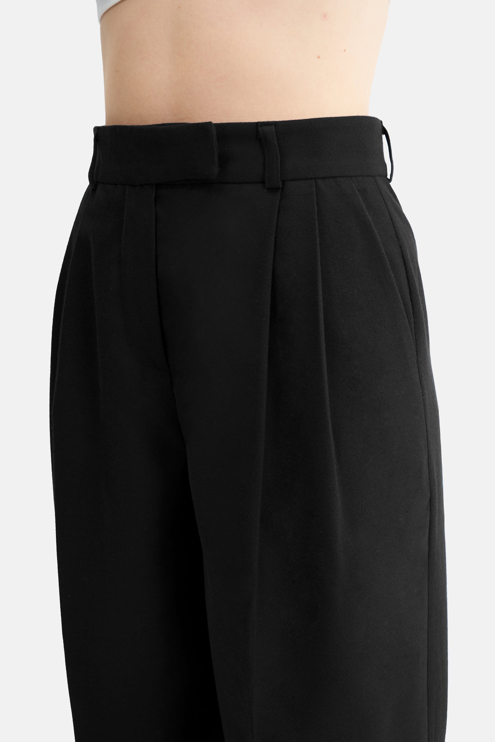 Mesfeno Women's High Waist Stretch Double Pleat Palazzo Pants